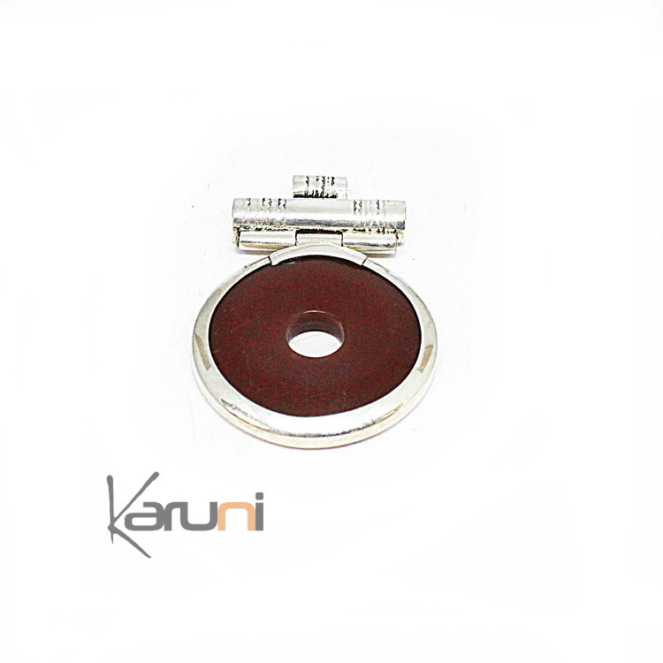 Necklace Pendant Sterling Silver Red Agate 7049