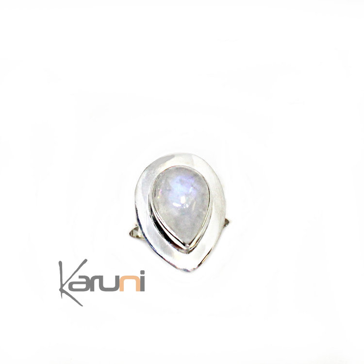 925 Sterling Silver Ring India Oval Moonstone 1133