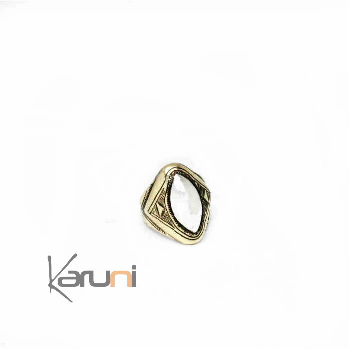Golden bronze silver signet ring