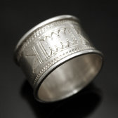 Ethnic Engagement Ring Wedding Jewelry Sterling Silver Large Engraved Men/Women Tuareg Tribe Design 13