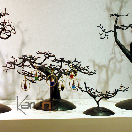 Jewelry Tree-holder rings small cedar recycled metal Madagascar baobab