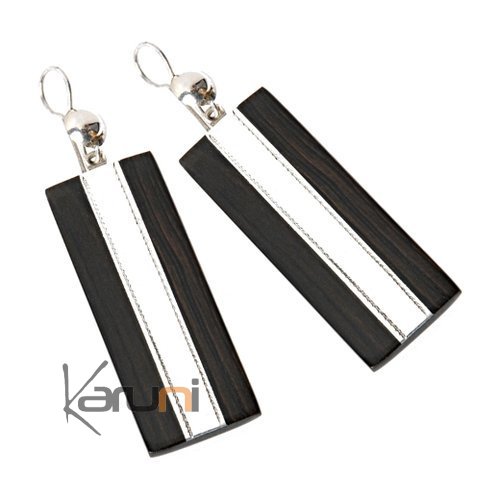 Ethnic Jewelry Tuareg Earrings in Silver and Ebony 36 Art Deco Rectangle Band Silver