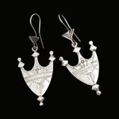 Ethnic Earrings Sterling Silver Jewelry Niger Cross Camel Saddle Tuareg Tribe Design 57