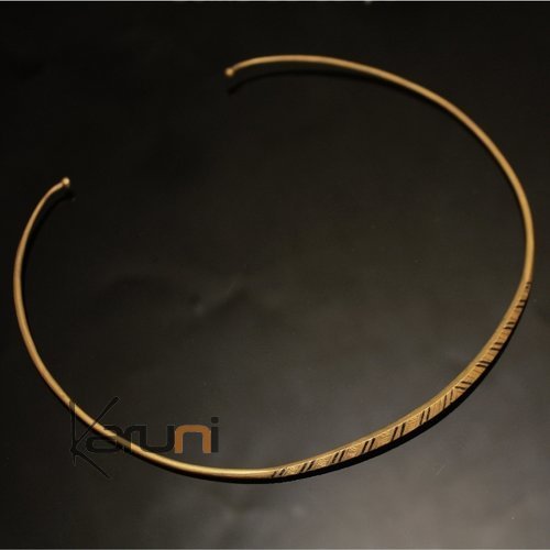 Ethnic Jewelry Tuareg African Thin Necklace Bronze Mauritania 01