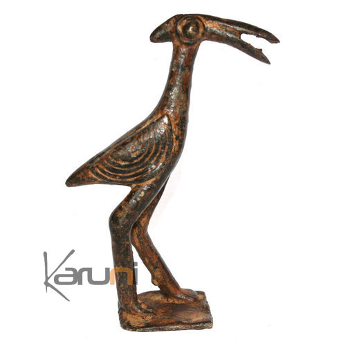 Dogon Art Bronze Animal Bird Big Beak Sculpture African ethnic Africa 01