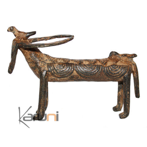 Dogon Art Bronze Animal Buffalo African Sculpture Mali Ethnic decoration Africa