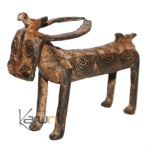 Dogon Art Bronze Animal Buffalo African Sculpture Mali Ethnic decoration Africa