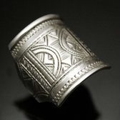 Ethnic Signet Ring Sterling Silver Jewelry Engraved Men/Women Tuareg Tribe Design 11