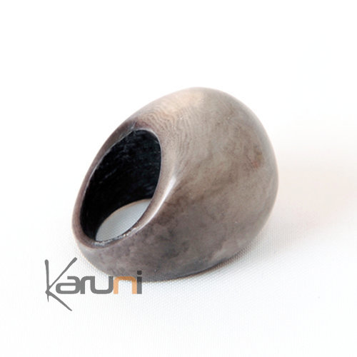 Organic Jewelry Rounded Rings Seed Vegetable Ivory Design Ronda Grey Tagua and Co