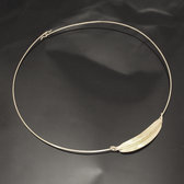 Ethnic African Jewelry Chocker Necklace Silver Plated Fulani Tribe Small Leaf Simple Design KARUNI