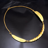 Ethnic African Jewelry Chocker Necklace Bronze Fulani Tribe 3 Leaves Twist S Design KARUNI