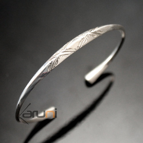 Ethnic Bracelet Sterling Silver Jewelry Engraved Angle Men/Women Tuareg Tribe Design 05