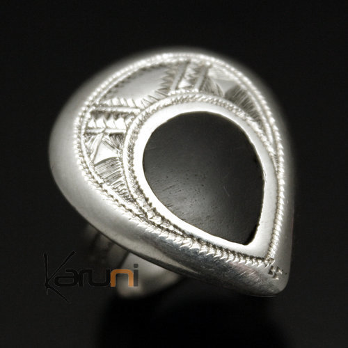 Nigerian Silver Ebony Ring