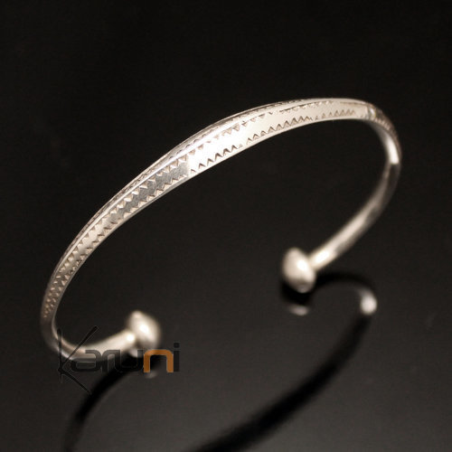 Ethnic Bracelet Sterling Silver Jewelry Engraved Angle Men/Women Tuareg Tribe Design 01
