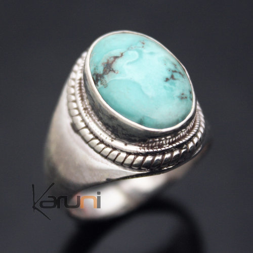 Nepalese Silver Turquoise Ring 36