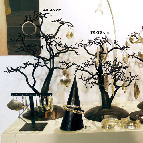 Jewelry Tree-holder design 30x30 cm cedar recycled metal Madagascar baobab