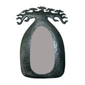 Baobab mirror curved reycled metal Madagascar 25 cm