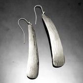 Fulani Earrings Plated Silver Thin Leaves Hooks African Ethnic Jewelry Mali