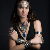 Ethnic Cuff Bracelet Sterling Silver Jewelry Large Engraved Tuareg Tribe Design 02 e