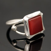 agate 925 sterling silver ring