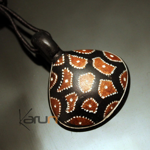 Ethnic Tuareg Jewelry Necklace Pendant Soap Stone Engraved 66 Niger Drop