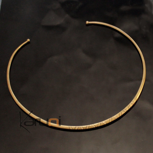 Ethnic Jewelry Tuareg African Thin Necklace Bronze Mauritania 02
