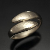 Adjustable Handled Silver Plated Ring Fulani Fulani 32 Serpent Design Karuni