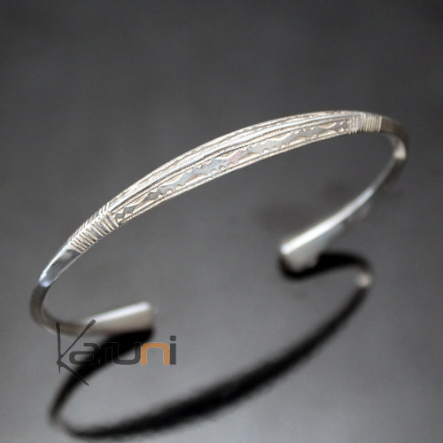 Ethnic Bracelet Sterling Silver Jewelry Engraved Angle Men/Women Tuareg Tribe Design 08