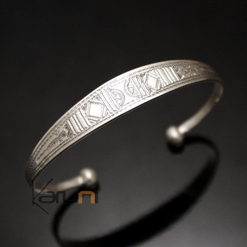 Ethnic Bracelet Sterling Silver Jewelry Large Engraved Men/Women Tuareg Tribe Design 19