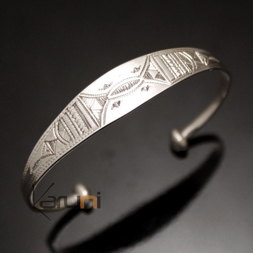 Ethnic Bracelet Sterling Silver Jewelry Large Engraved Men/Women Tuareg Tribe Design 20