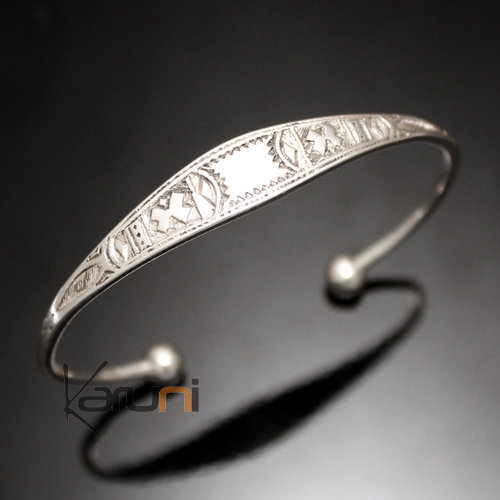 Ethnic Bracelet Sterling Silver Jewelry Large Engraved Men/Women Tuareg Tribe Design 25