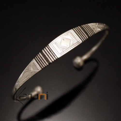 Ethnic Bracelet Sterling Silver Jewelry Large Ebony Men/Women Tuareg Tribe Design 10
