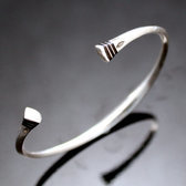 Ethnic Bracelet Sterling Silver Jewelry Angle Ebony Ends Men/Women Tuareg Tribe Design 05