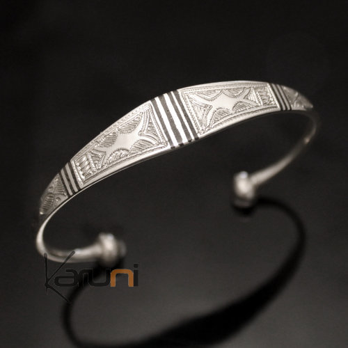 Ethnic Bracelet Sterling Silver Jewelry Large Ebony Men/Women Tuareg Tribe Design 11