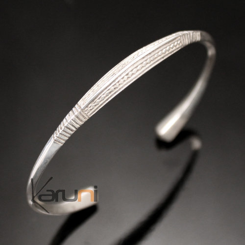 Ethnic Bracelet Sterling Silver Jewelry Engraved Angle Men/Women Tuareg Tribe Design 10
