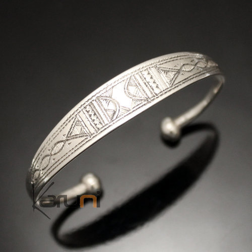Ethnic Bracelet Sterling Silver Jewelry Large Engraved Men/Women Tuareg Tribe Design 31