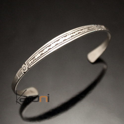 Ethnic Bracelet Sterling Silver Jewelry Large Engraved Men/Women Tuareg Tribe Design 32