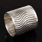 Ethnic Jewelry Ring Sterling Silver Waves Tuareg Tribe Design 