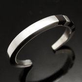 Ebony silver bracelet