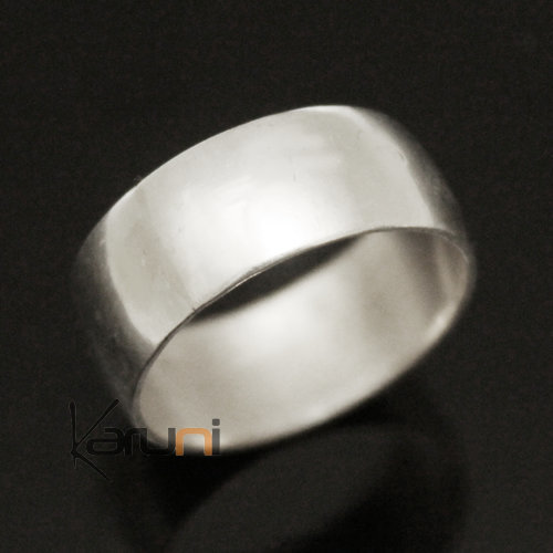 Silver Ring Ring men / women 10 Strip Smooth Karuni Inspiration