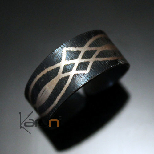 Berber Silver and Steel Cuff ring 05
