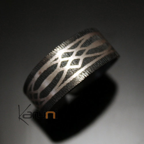 Berber Silver and Steel Cuff Bracelet 