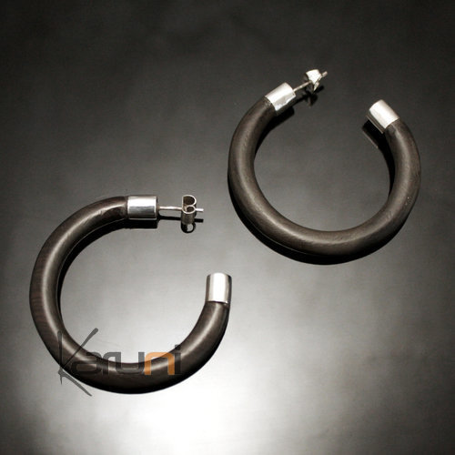 Silver Hoop Earrings 49 Ebony Ring Design Karuni