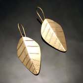 Fulani Earrings Golden Bronze Large Small Leaves African Ethnic Jewelry Mali