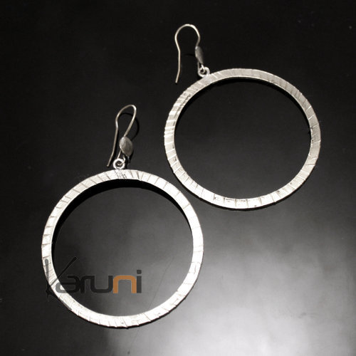 Fulani Earrings silver plated Long Leaves African Ethnic Jewelry Mali