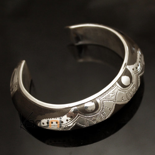 Large Tuareg city bracelet in silver 6