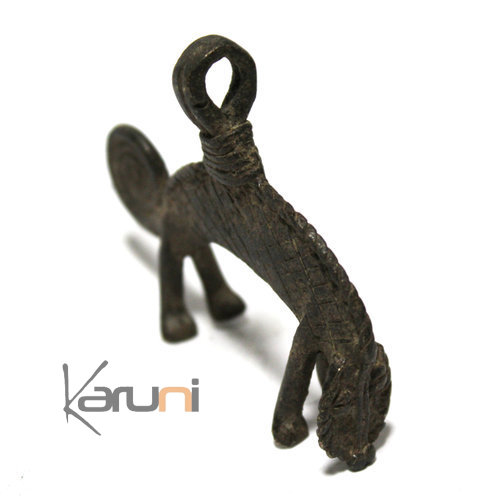  African Dogon Art Bronze Pendant Amulet Ethnic sculpture Africa 06 Cameleon