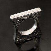 Ethnic sterling silver ring