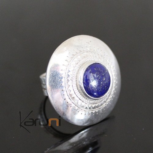 Nigerian Lapis Lazuli Silver Ring 43