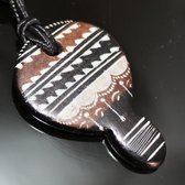 Ethnic Tuareg Jewelry Necklace Pendant Soap Stone Engraved 83